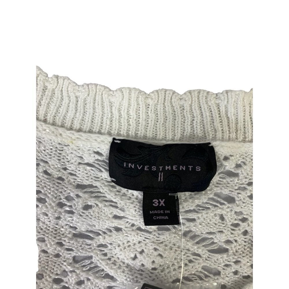 Investments II Women's White Knitted Cardigan - Picture 3 of 5